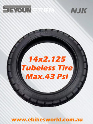 SEYOUN NJK 14″X2.125 Tubeless Tire for E-Bike Use