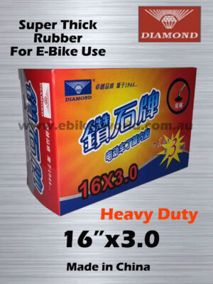 Diamond Inner Tube 16"x3.0 (Thorn Resistant) Bent Valve