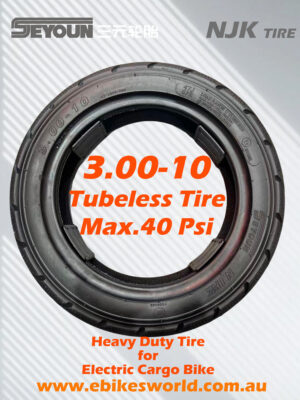 SEYOUN NJK 3.00-10 Tubeless Tire (Heavy Duty Use)