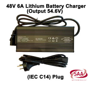 48V 6A Lithium Battery Fast Charger (IEC C14 Plug)