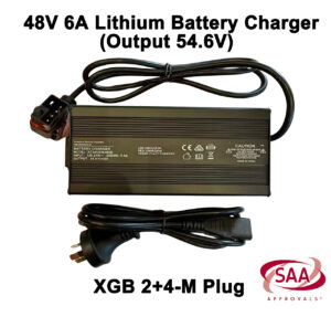 48V 6A Lithium Battery Fast Charger (XGB 2+4-M Plug)